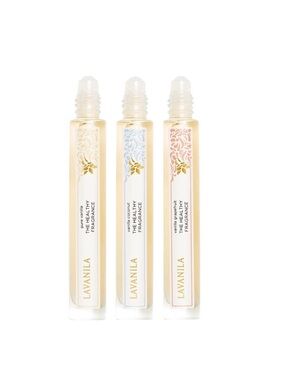 Lavanila roller-ball fragrance. Vanilla Rollerball Trio - Clear/Gold/Peach